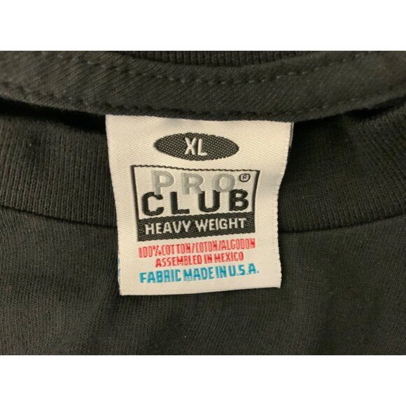 Pro Club Heavyweight Black T-Shirt Bundle Of 3 XL 100% Cotton - Picture 4 of 4